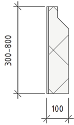 LEGALETT I-element Linatex sektion